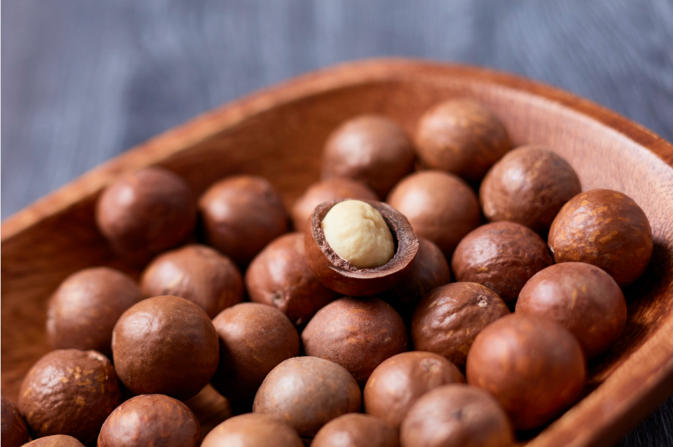 Macadamia harvest process