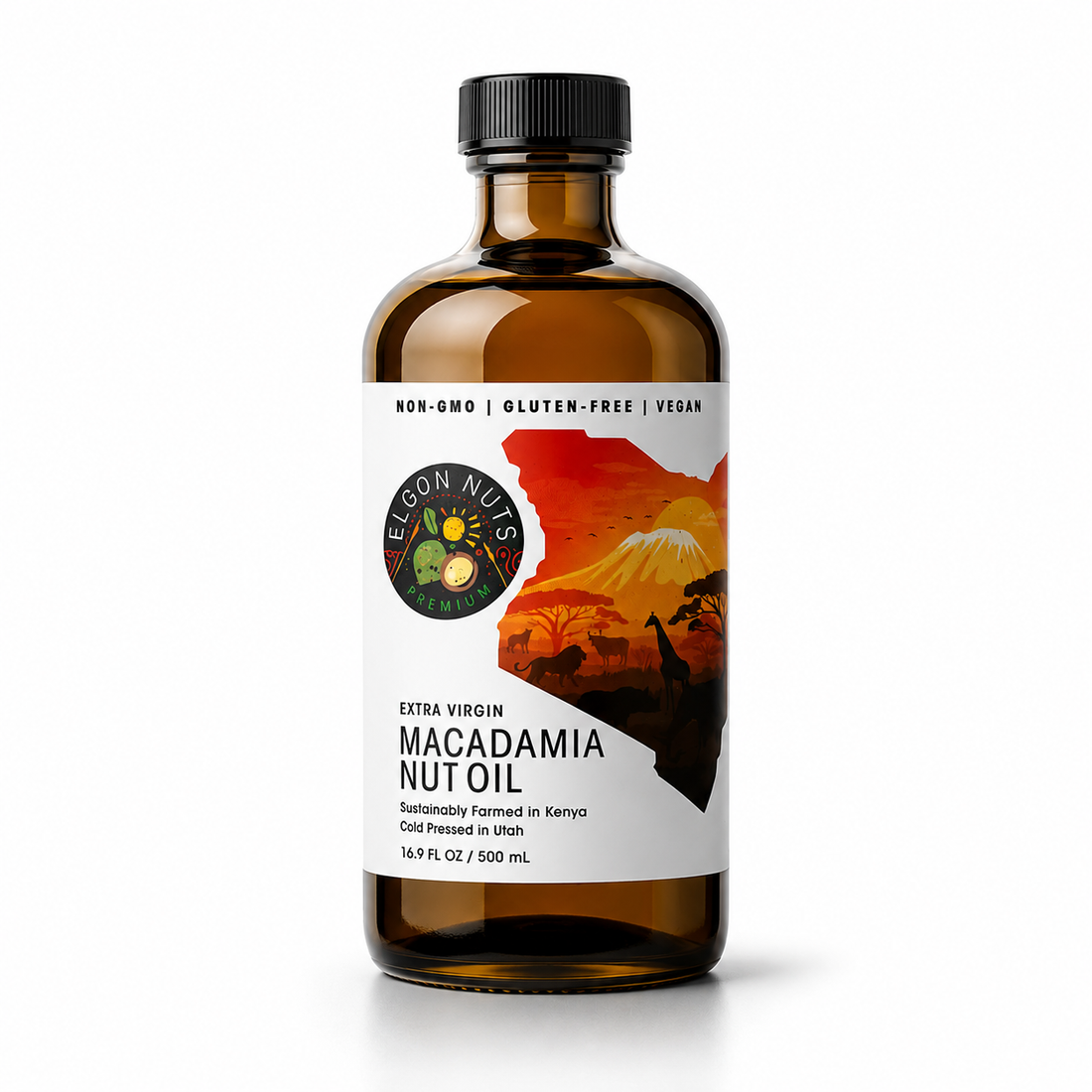 16.9 fl oz Pure Cold Pressed Macadamia Nut oil