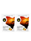 Two 3 lb bags of Elgon Nuts roasted and salted macadamia nuts, roasted and packaged in Utah.