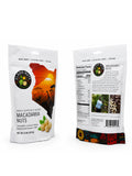 Two 8 oz bags of Elgon Nuts dry roasted and salted macadamia nuts.