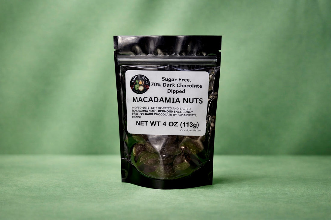 Elgon nuts Dark chocolate macadamia nuts